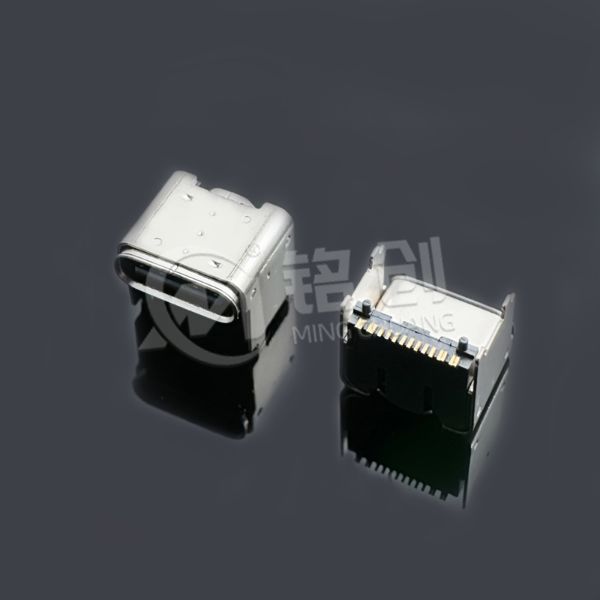 TYPE C母座16PIN 板上垫高4.3 CH=5.9