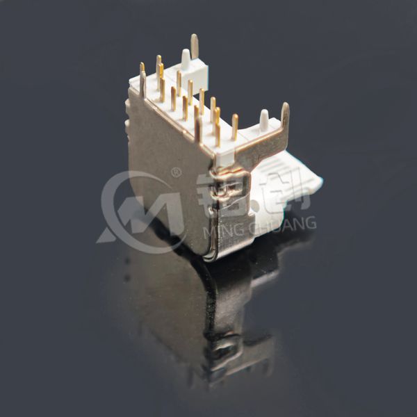 TYPE C母座16PIN 苹果款 板上垫高 美规 旧款 带中夹片 20W