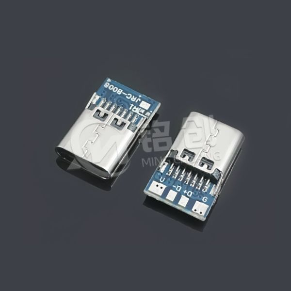 TYPE C母座14PIN 夹板带板 四个焊盘 下拉5.1K电阻 201 LCP