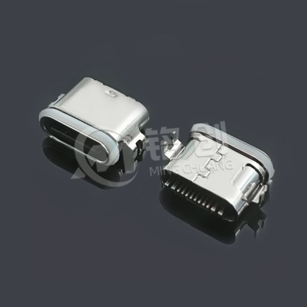 防水TYPE C母座16PIN 沉板1.4双外壳 L=7.45