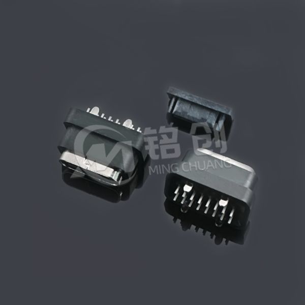 防水TYPE C母座16PIN 立插 L=7.1