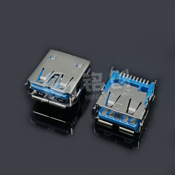 USB AF3.0 板上四脚插板SMT 90度 L=14.25 卷边