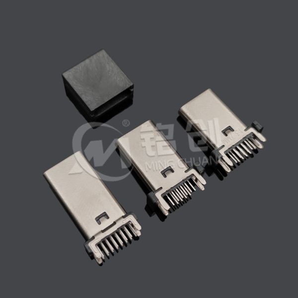 TYPE C母座16PIN 立插 L=15.0/13.1/13.7 三模 无弹 高导铜 LCP