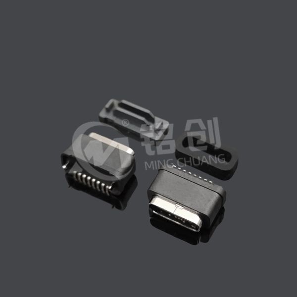 防水TYPE C母座8PIN 立贴 L=6.8