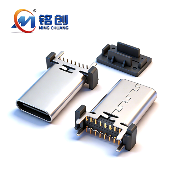 A031604A TYPE C母座16PIN 立式四脚插板SMT L=15.0 A款