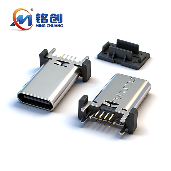 A031617A TYPE C母座16PIN 立式四脚插板DIP L=15.0 A款