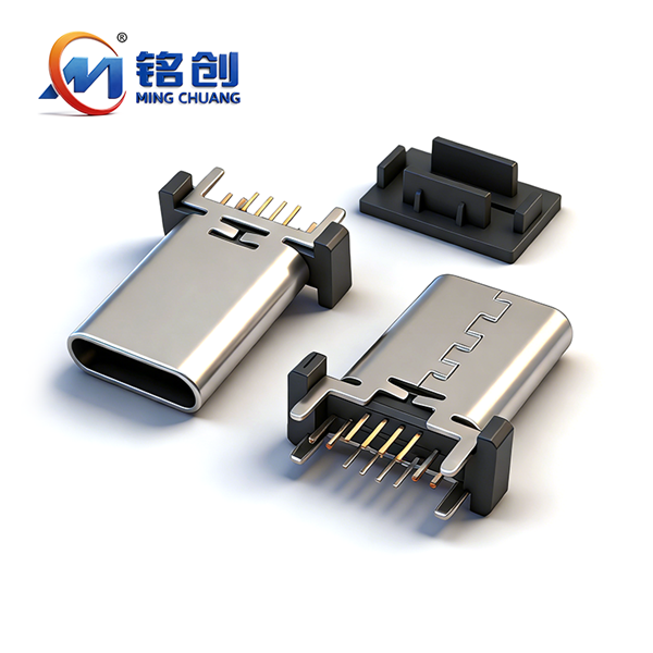 A031618A TYPE C母座16PIN 立式四脚插板DIP L=13.7 A款