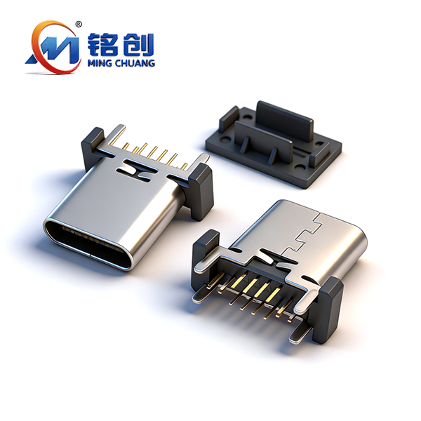 A031622A TYPE C母座16PIN 立式四脚插板DIP L=10.5 A款