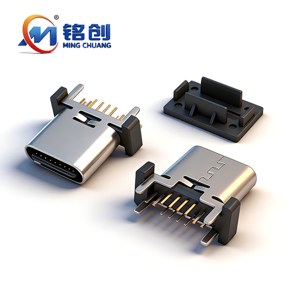 A031623A TYPE C母座16PIN 立式四脚插板DIP L=9.3 A款